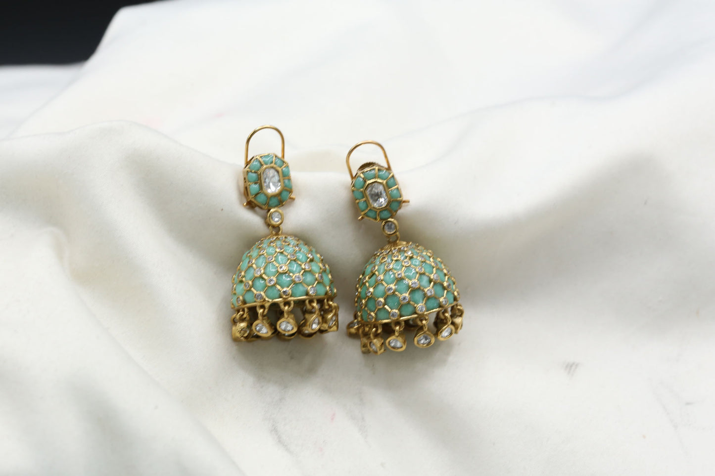 Takkar Kundan Polki Kundan Jhumka - Mint