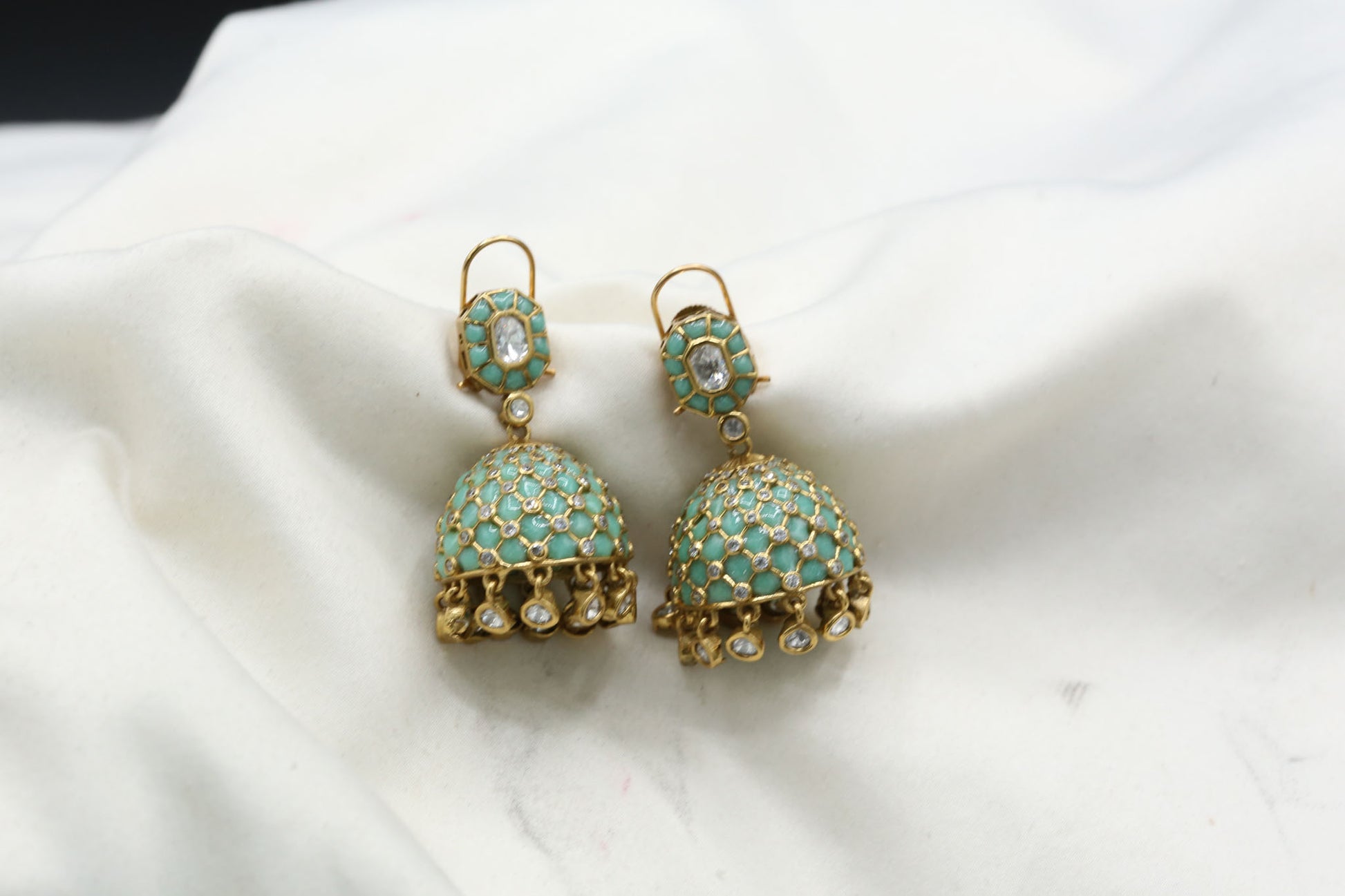Takkar Kundan Polki Kundan Jhumka - Mint