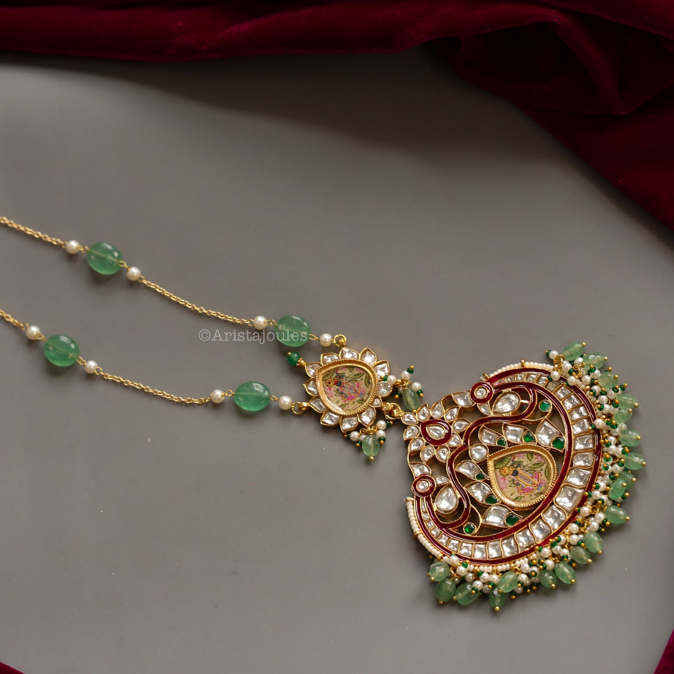 Pichwai Jadau & Enamel Srinathji Necklace