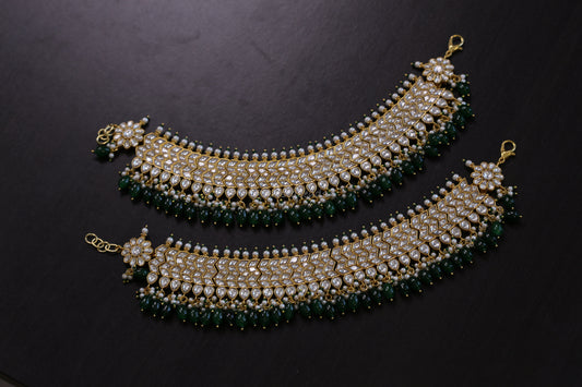 Handmade Kundan Jadau Anklets (ABJ-A111)