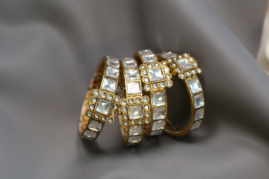 Mahima Handmade Vintage Polish Jadau Bangle Set