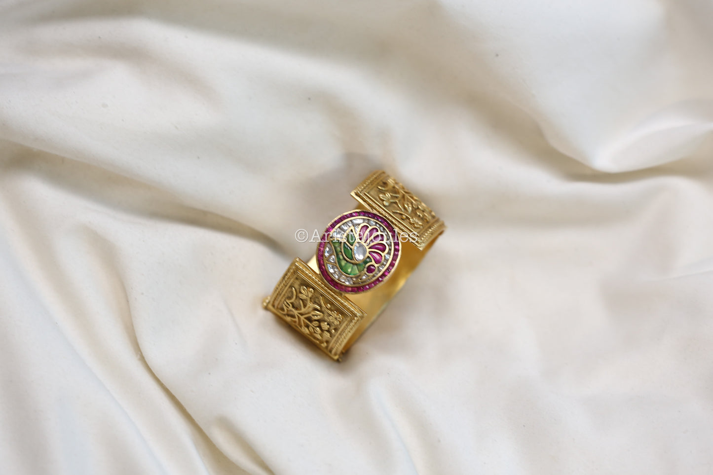Mahira Premium Designer Jadau Kundan Bracelet  (Openable)