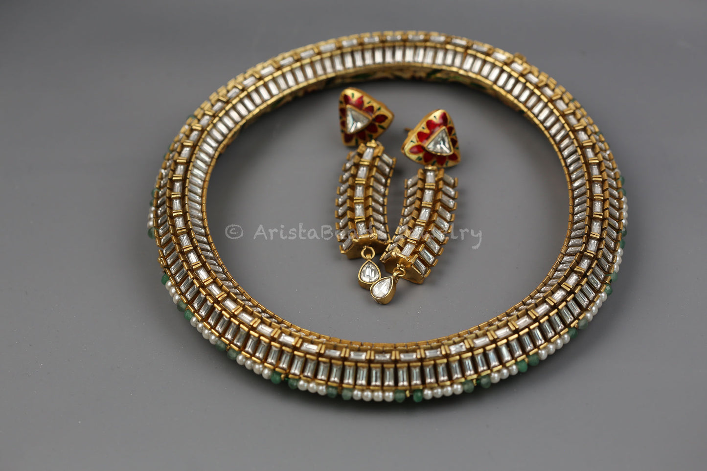 Jodha Jadau Kundan Hasli Set (102-54)