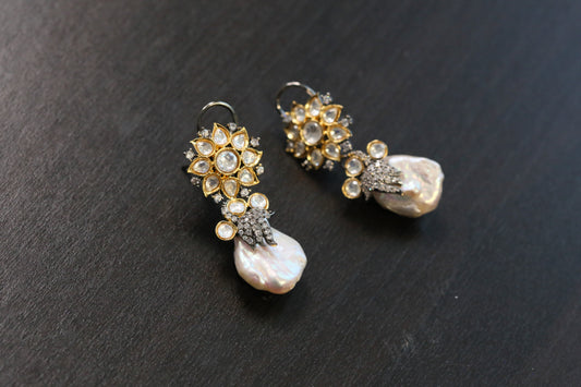 Tara Barouque Pearl Victorian Earrings (101-90)
