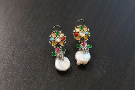 Tara Barouque Pearl Victorian Earrings (101-91)