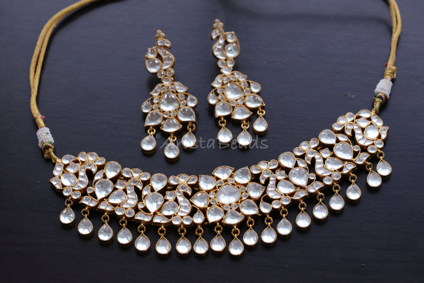 Sakshi Big Kundan Pachi  Necklace Set (103-84)