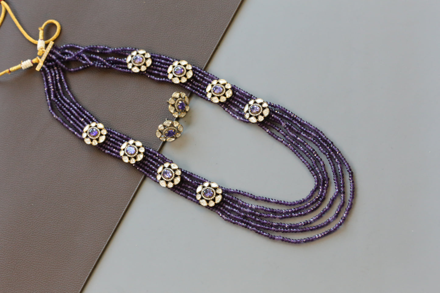 Amethyst Layered Moissanite Set - Style 1
