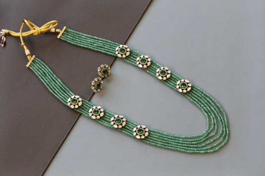 Aventurine Layered Moissanite Set - Style 1