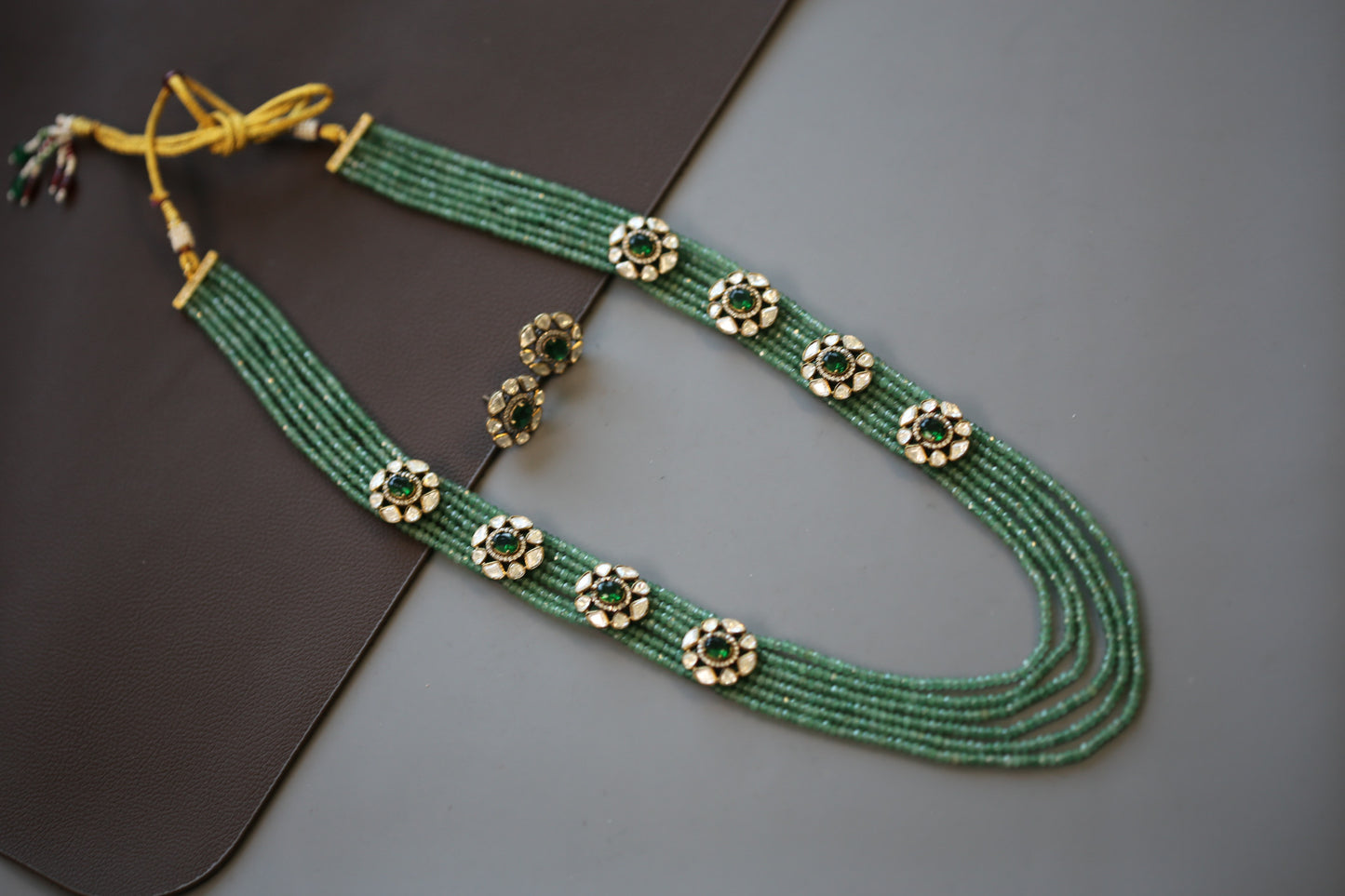 Aventurine Layered Moissanite Set - Style 1
