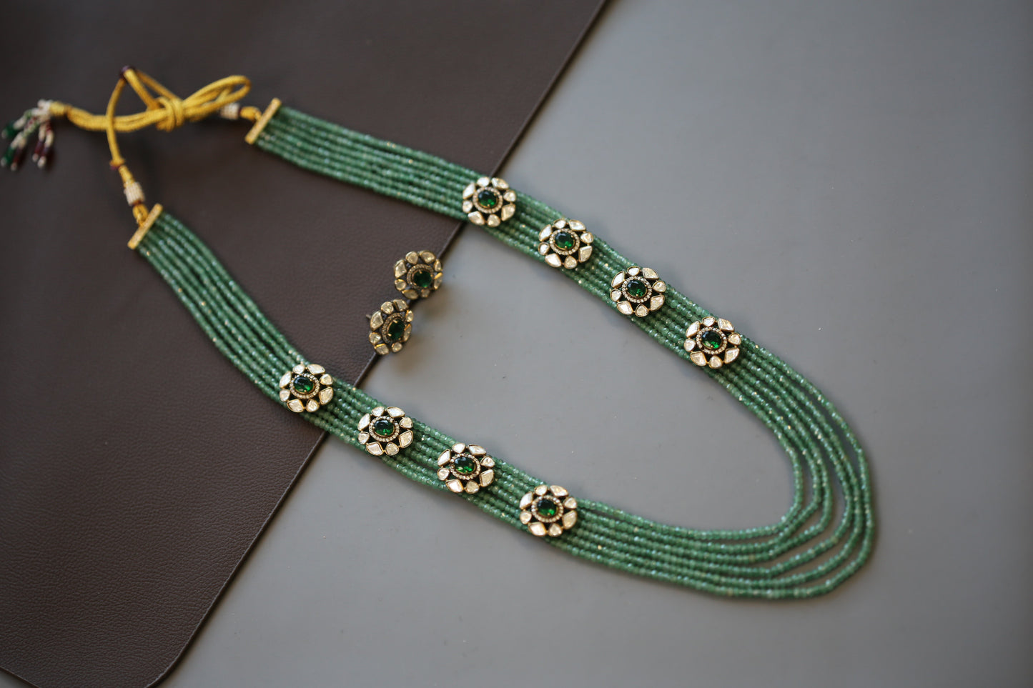 Aventurine Layered Moissanite Set - Style 1