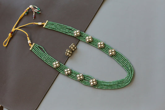 Aventurine Layered Moissanite Set - Style 2