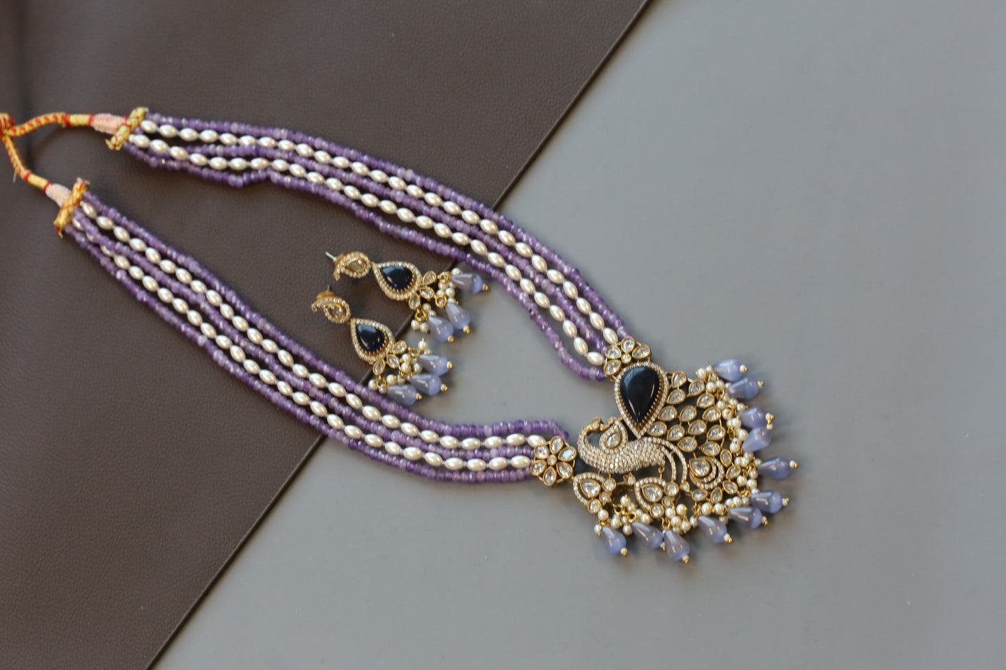 Amethyst Layered Polki Set