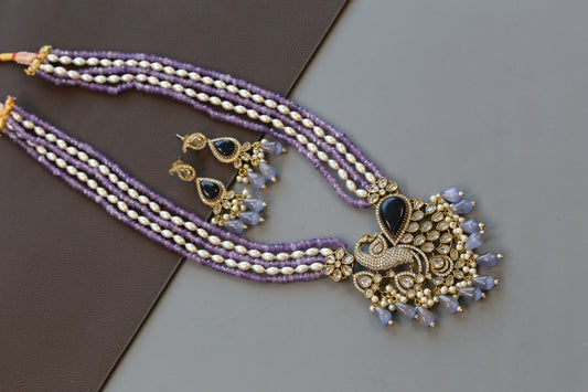 Amethyst Layered Polki Set