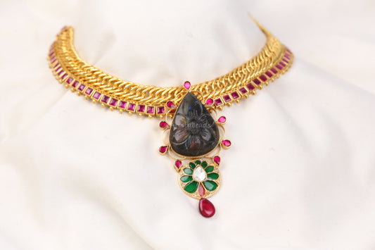 Fusion  Handmade Jalebi Necklace   (103-93)