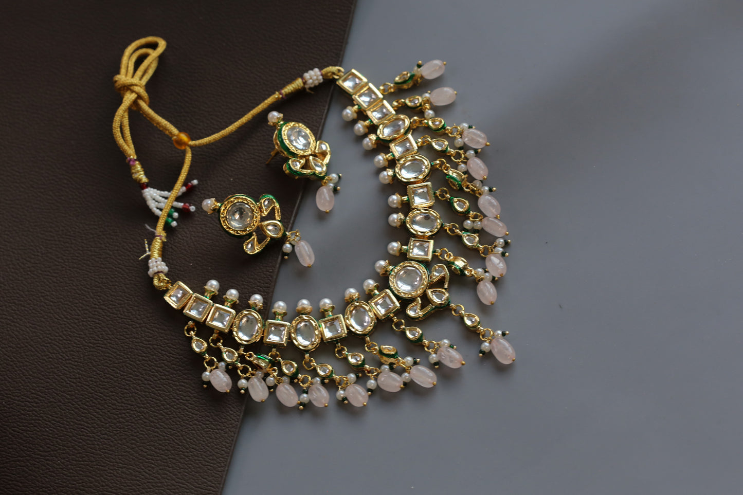 Meera Enamel Kundan Necklace Set