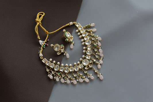 Meera Enamel Kundan Necklace Set