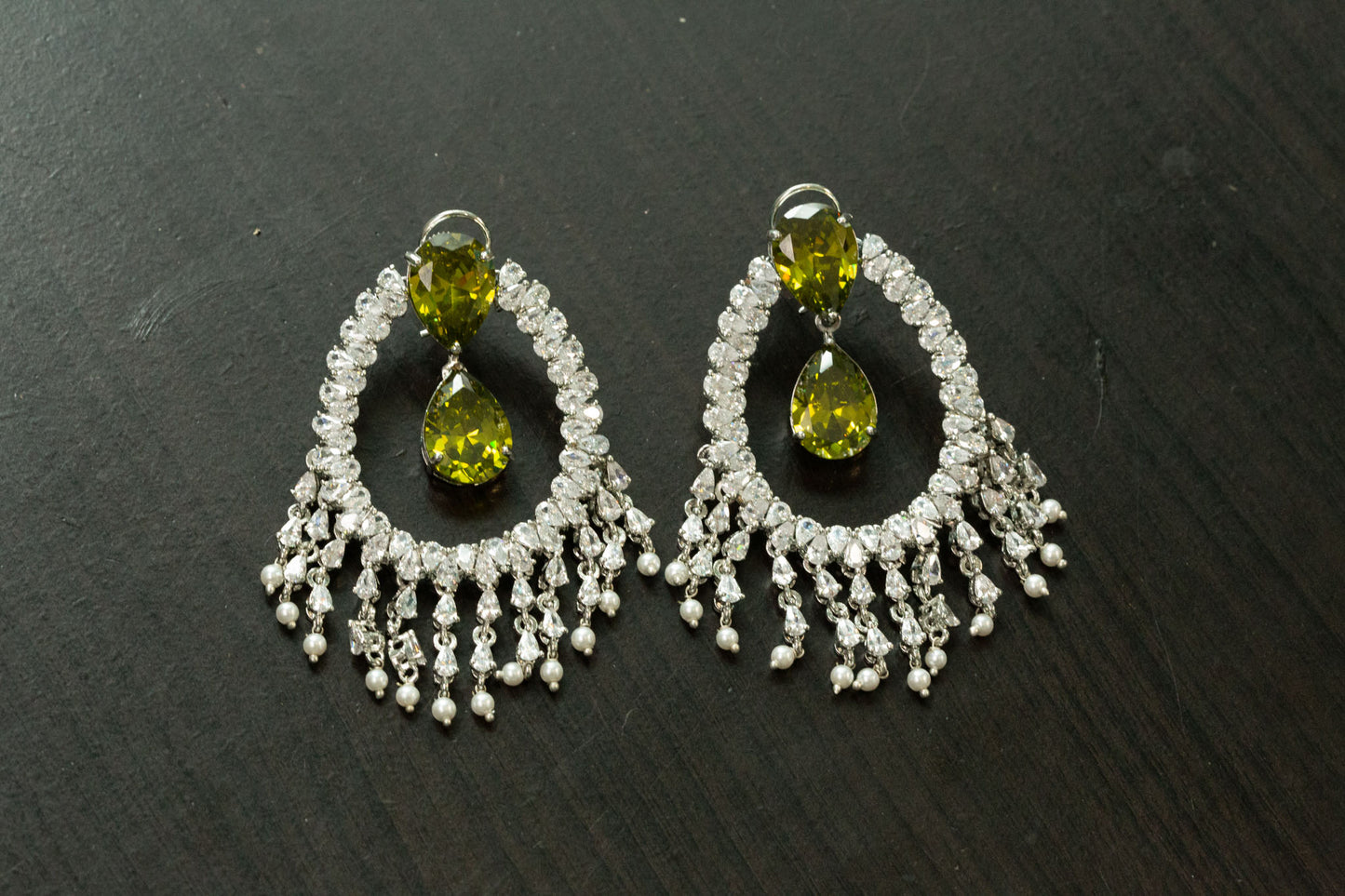 Alia Bhatt CZ Earrings - Purple
