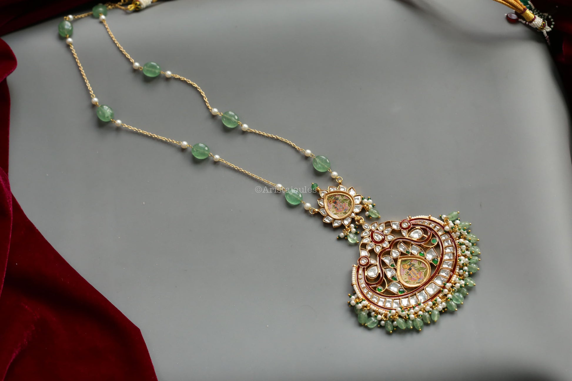 Pichwai Jadau & Enamel Srinathji Necklace