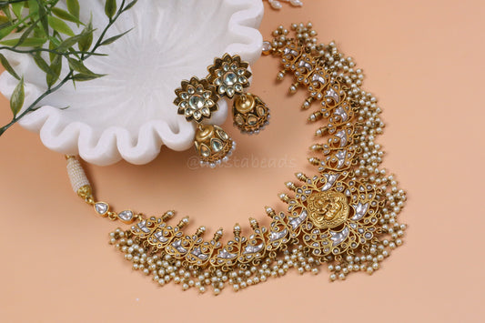 Vintage Polish Kundan Set (V102-01)