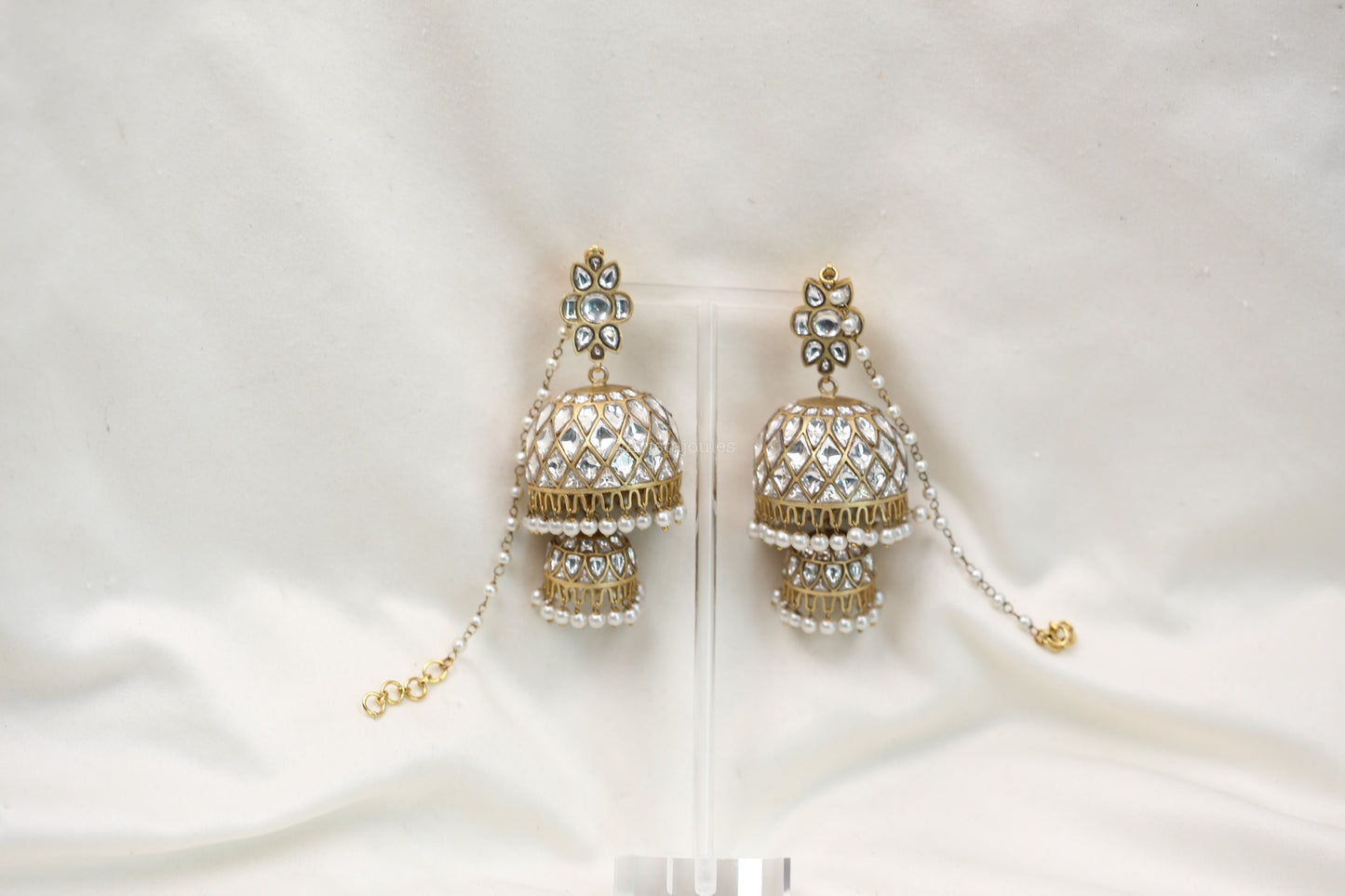 Mahira Vintage Polish Layered Jhumka
