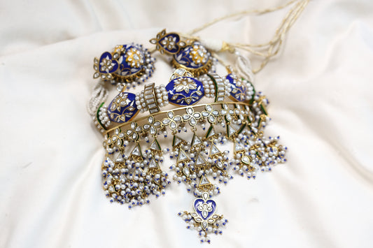 Ruhani Jadau Kundan Aad Necklace Set