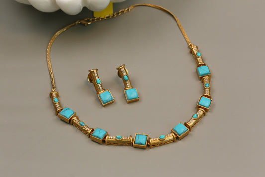 Dainty Pota Doublet Set - Turquoise(104-30)