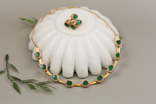 Dainty Pota Polki Set (104-33) - Green