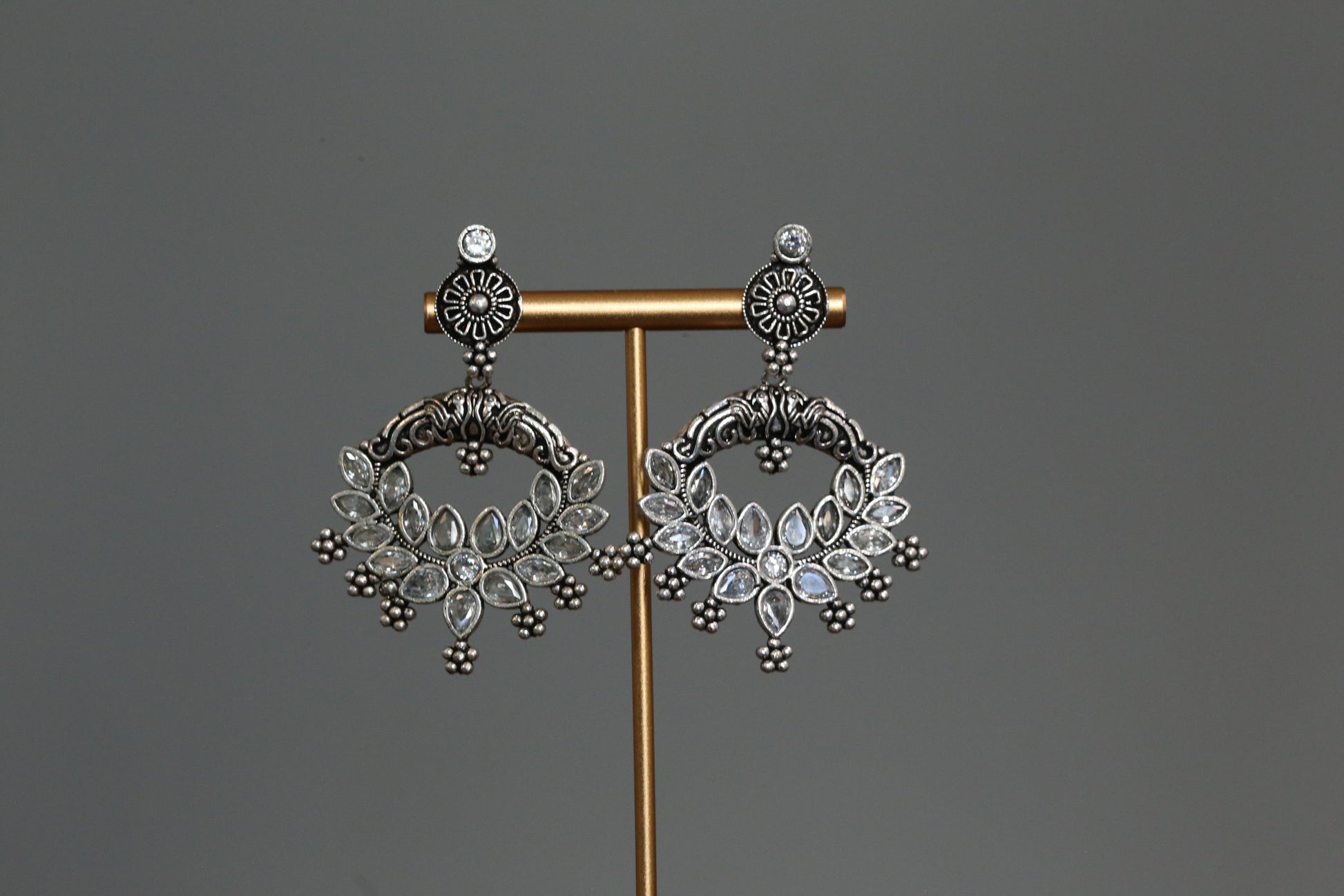 Clear Oxidized Chandbaali