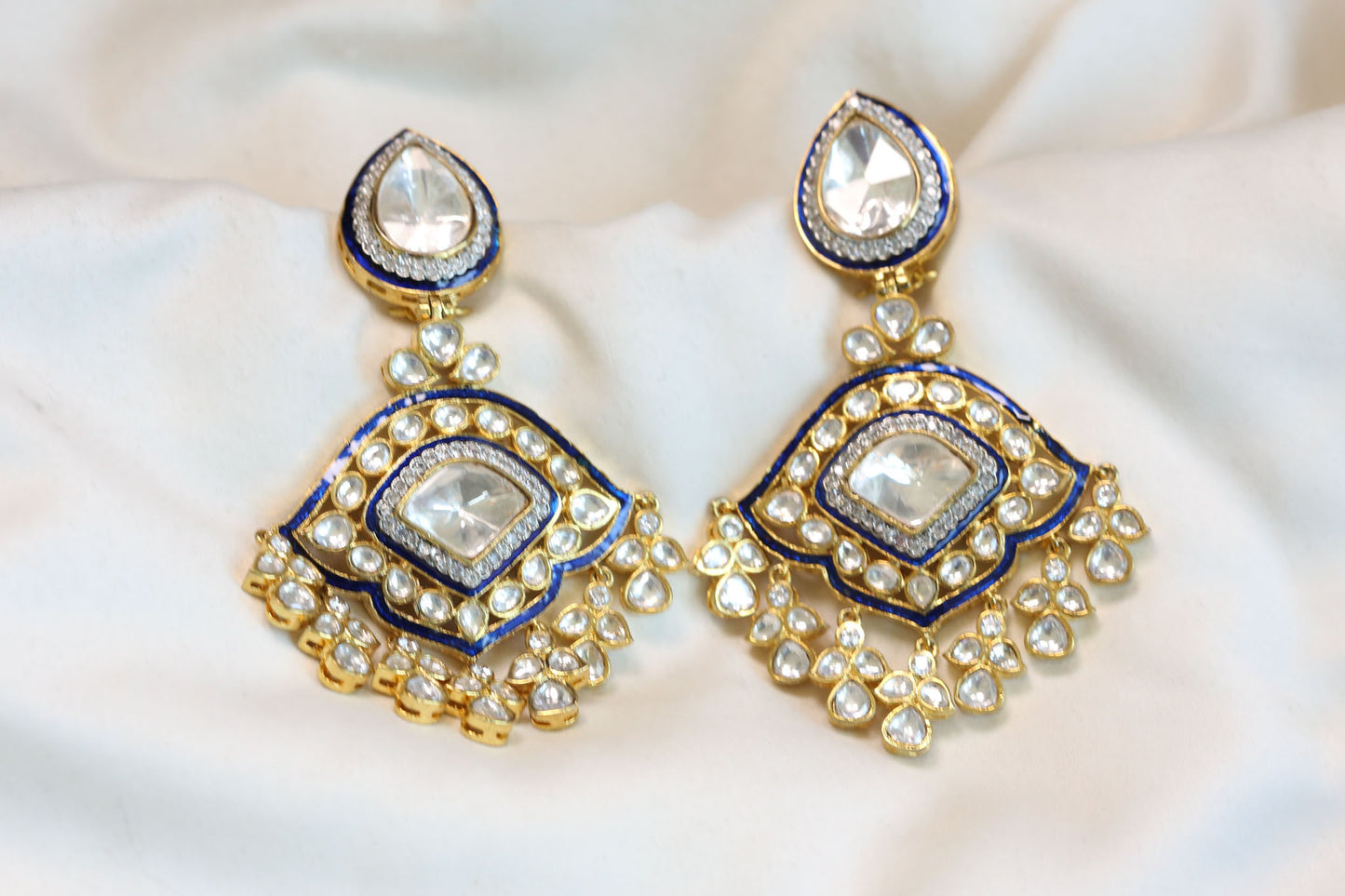 Premium Polki & Enamel Chandbaali