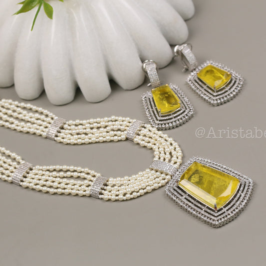 Rani Premium CZ & Doublet Set (104-39) - Yellow