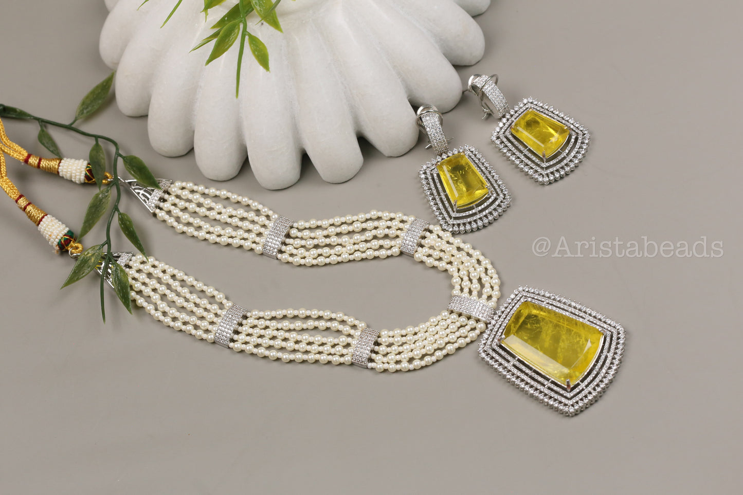 Rani Premium CZ & Doublet Set (104-39) - Yellow