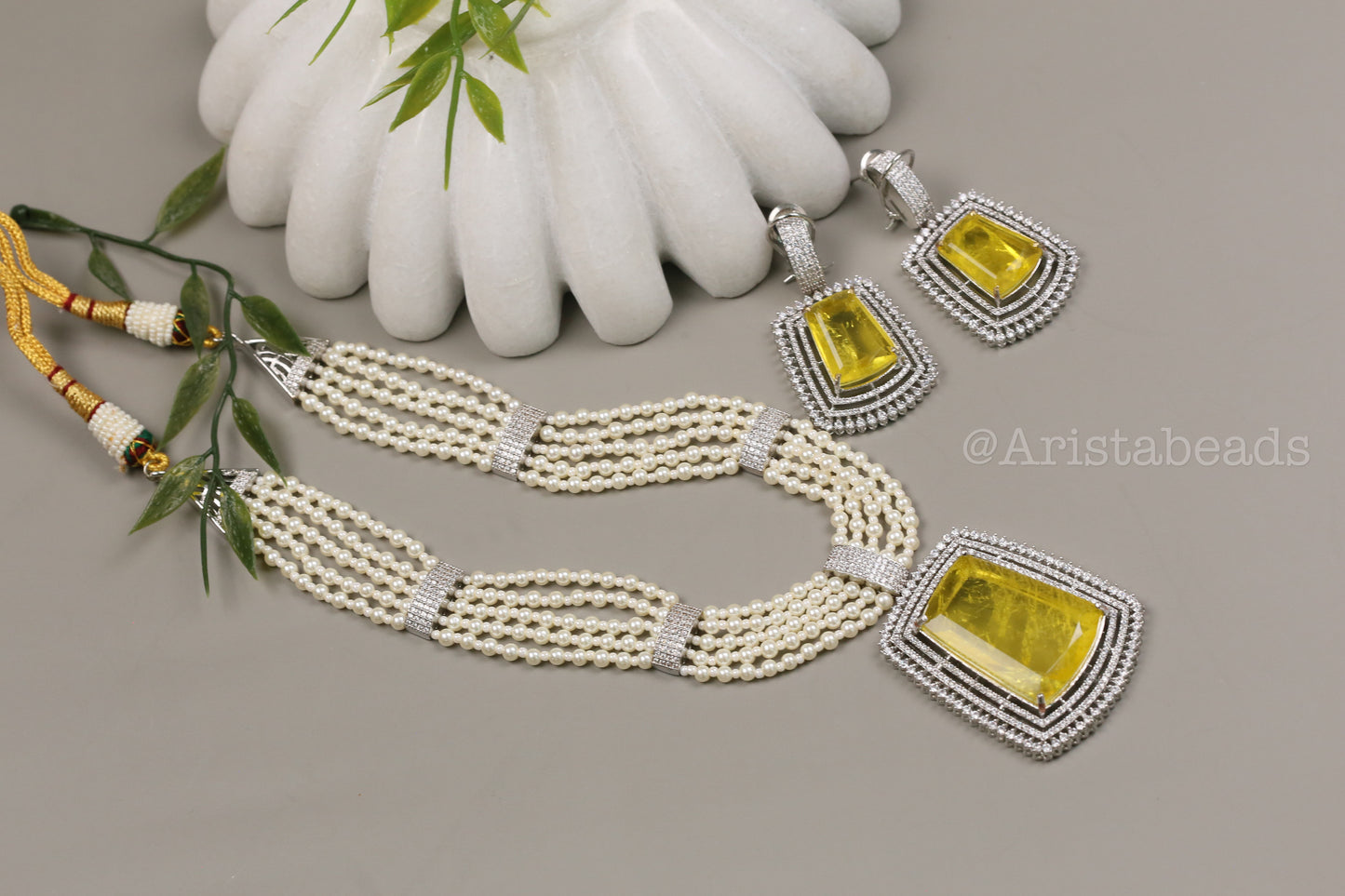 Rani Premium CZ & Doublet Set (104-39) - Yellow