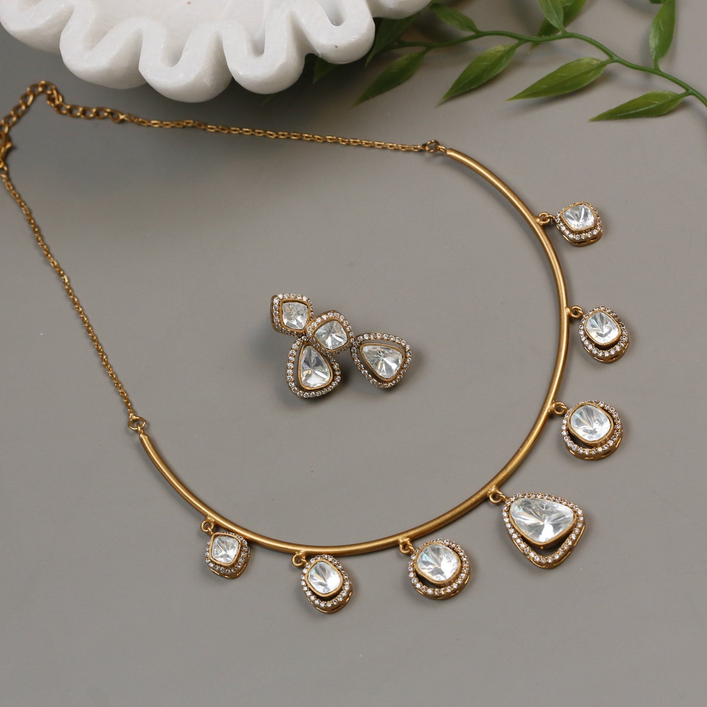 Premium Dainty Polki Hasli Set (104-40)