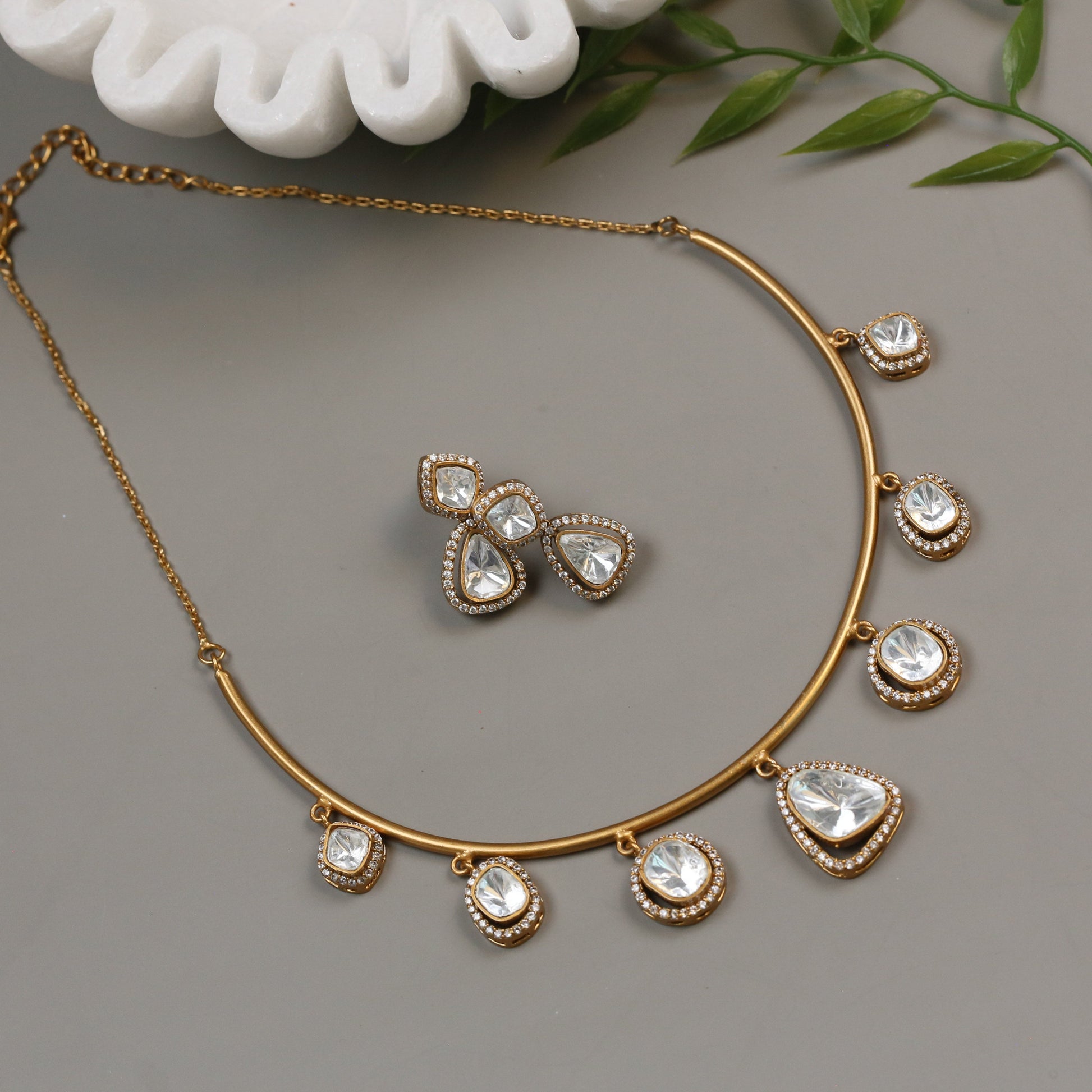 Premium Dainty Polki Hasli Set (104-40)