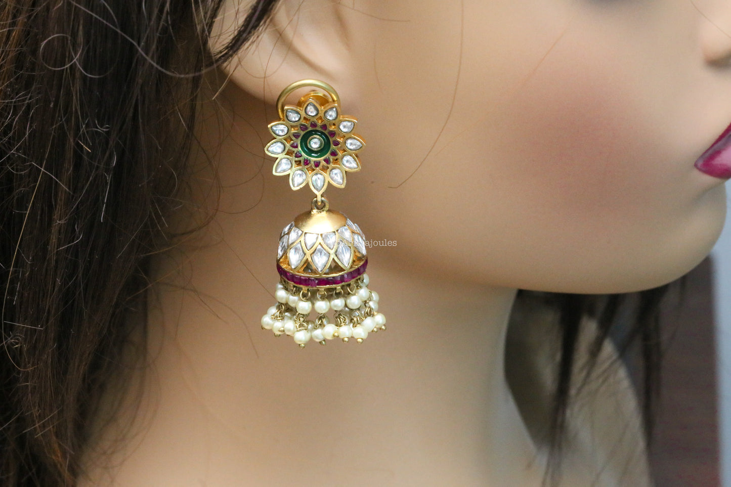 Jaanvi Vintage Polish Jhumka