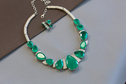 Premium CZ & Emerald Doublet Set