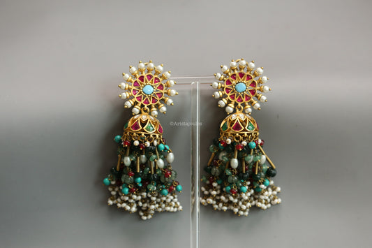 Aayat Vintage Polish Jhumka