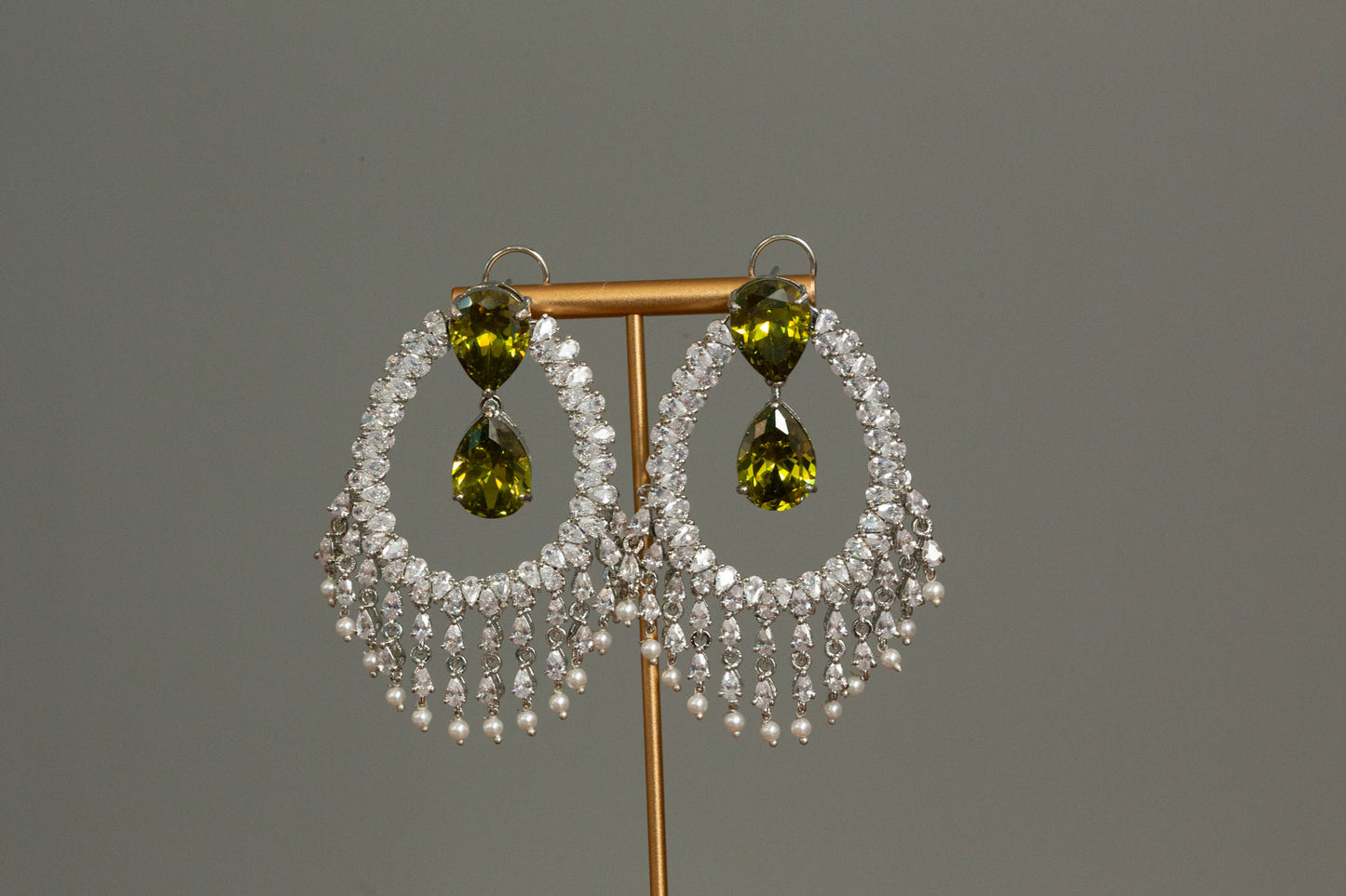 Alia Bhatt CZ Earrings - Purple