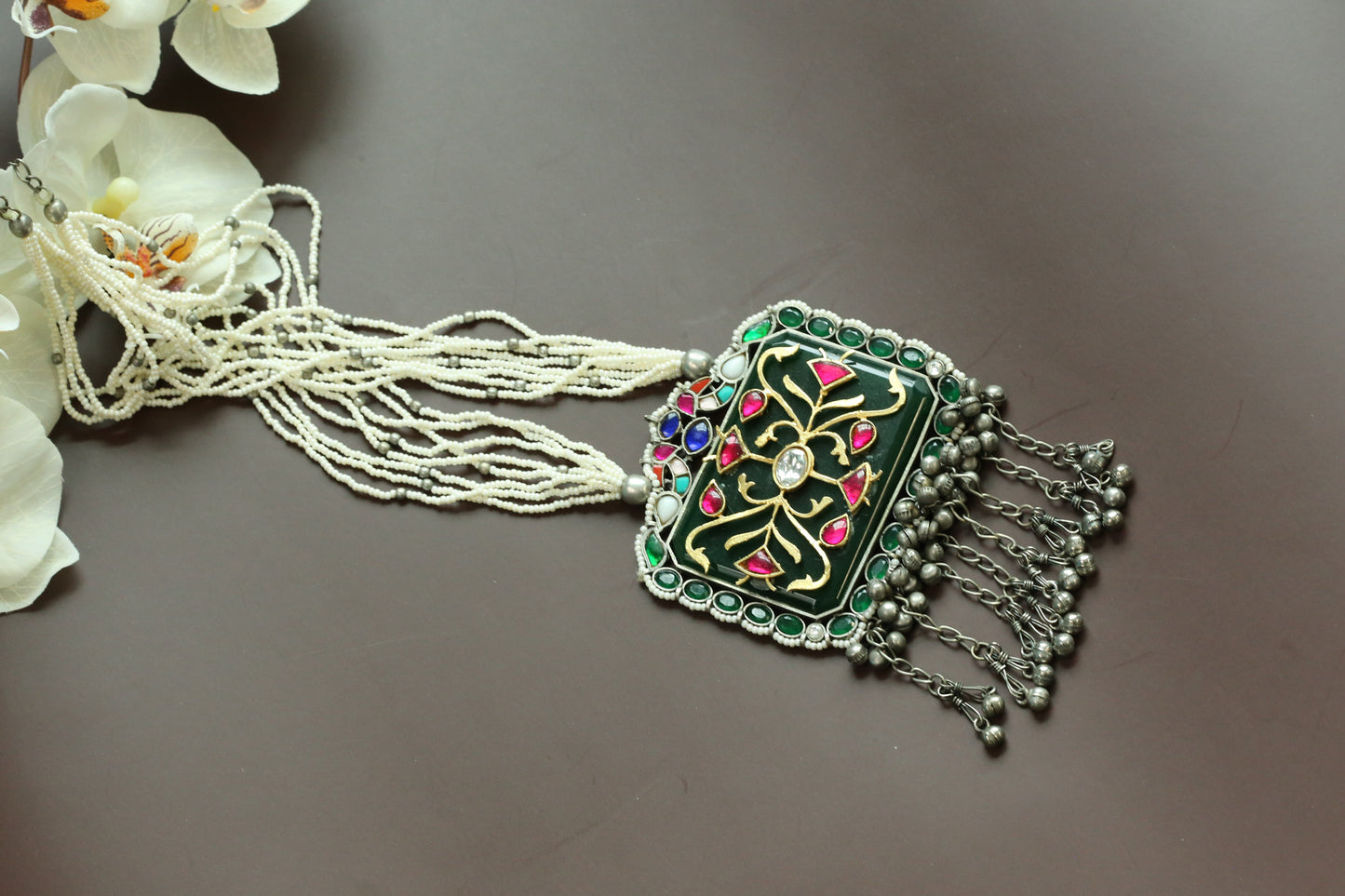 Fusion Inlay Stone SLA Necklace - Multicolor