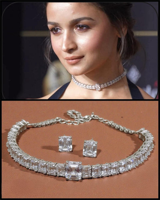 Alia Designer CZ Choker Set