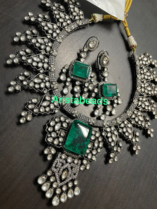 Victorian Kundan & Doublet Necklace Set