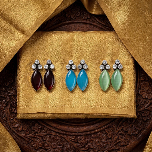 Monalisa Stone Studs (Colors Available)