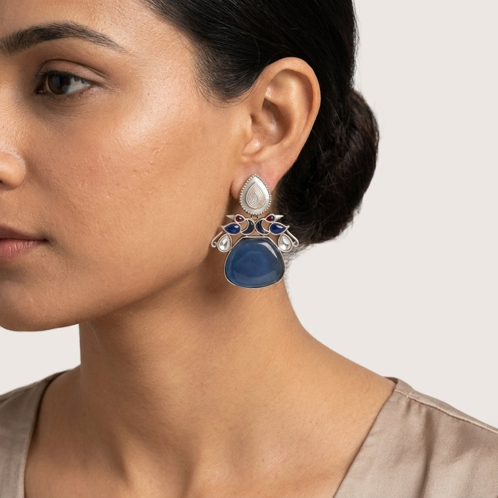 Tara Fusion Earrings - Blue