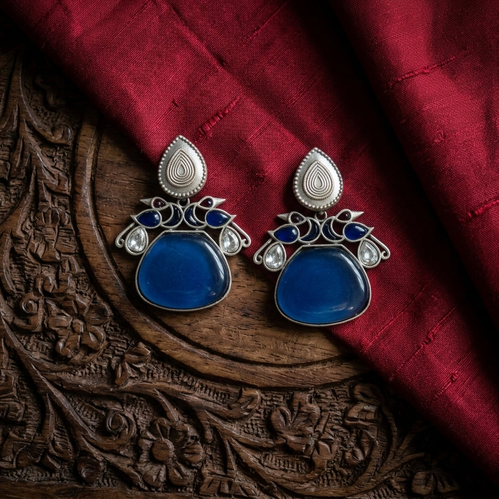 Tara Fusion Earrings - Blue