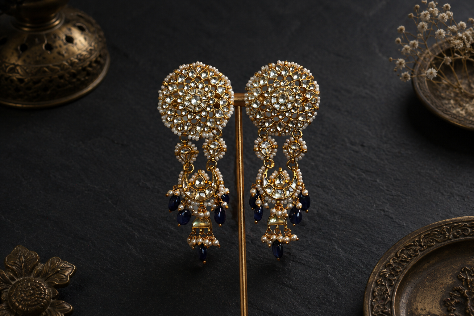 Naika Fine Pachi Kundan Earring