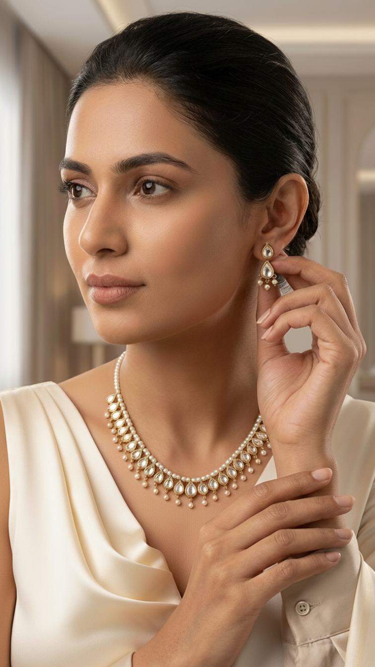 Aarti Kundan Jadau Necklace Set