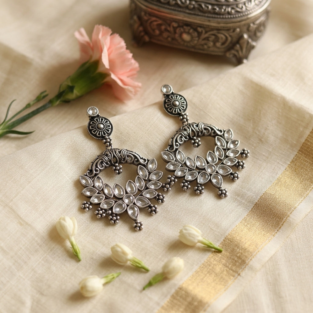 Clear Oxidized Chandbaali