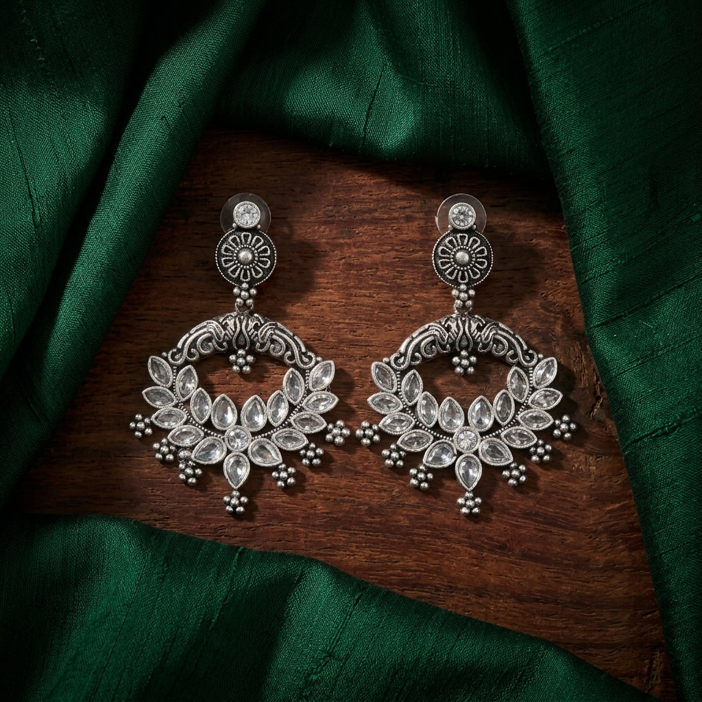 Clear Oxidized Chandbaali