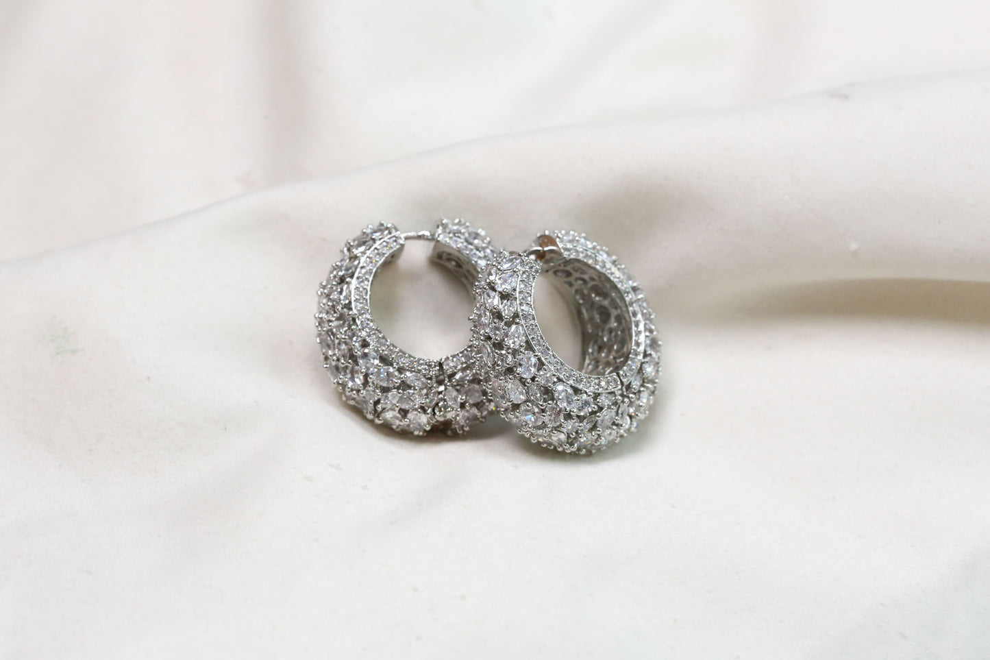 Classic Clear CZ Hoops