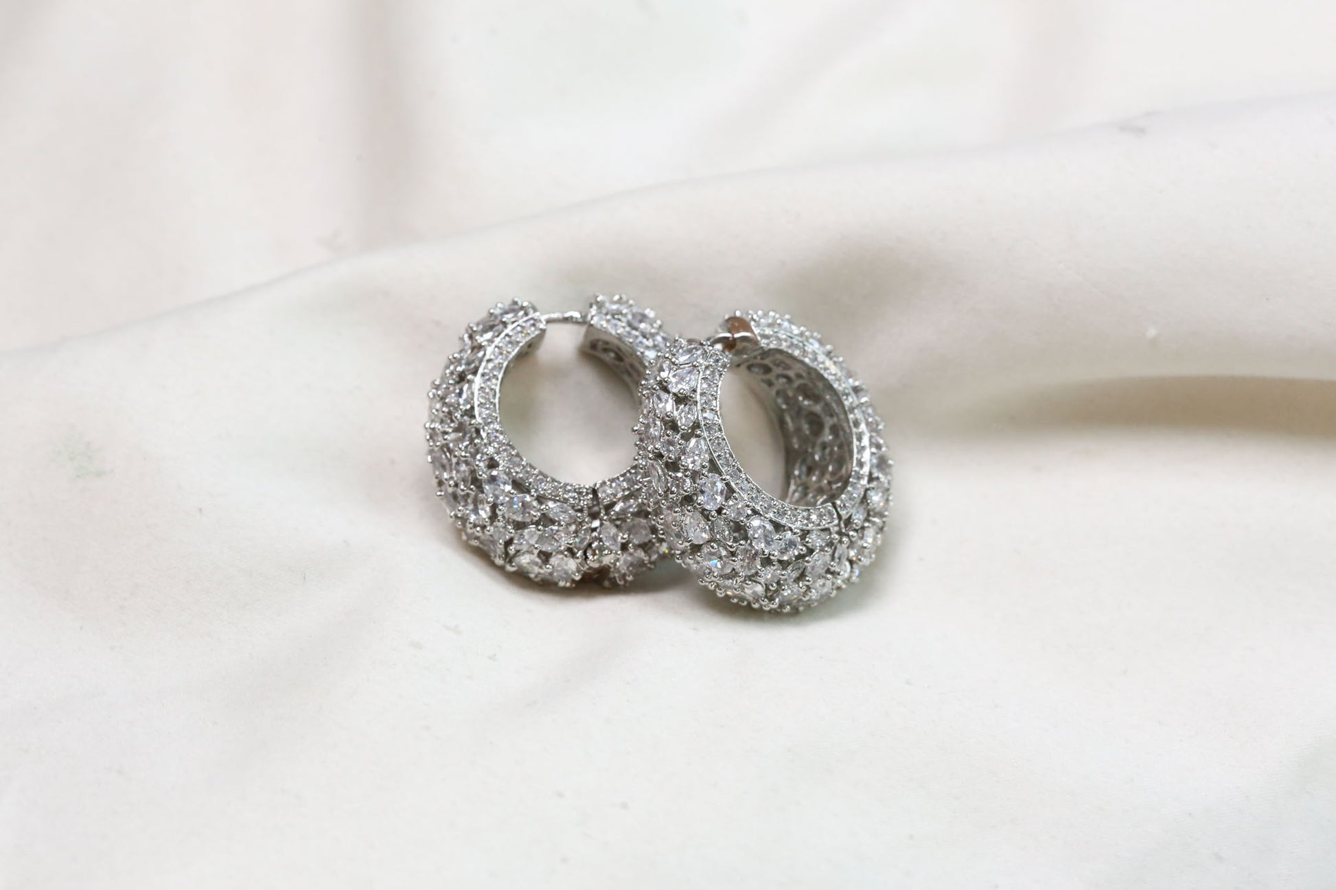 Classic Clear CZ Hoops
